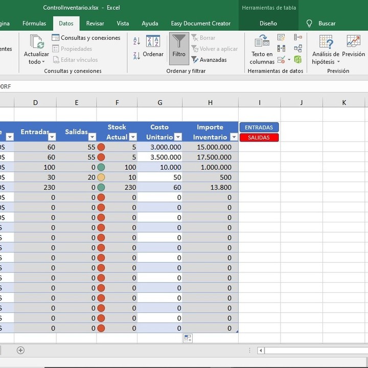 Desarrollo e implementacion de planilla excel para control de inventario
Desde $250.000

Incluye codificacion y toma de inventario inicial, mas implementacion y entrenamiento de uso